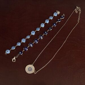 Elegant Blue Evil Eye Jewelry Set